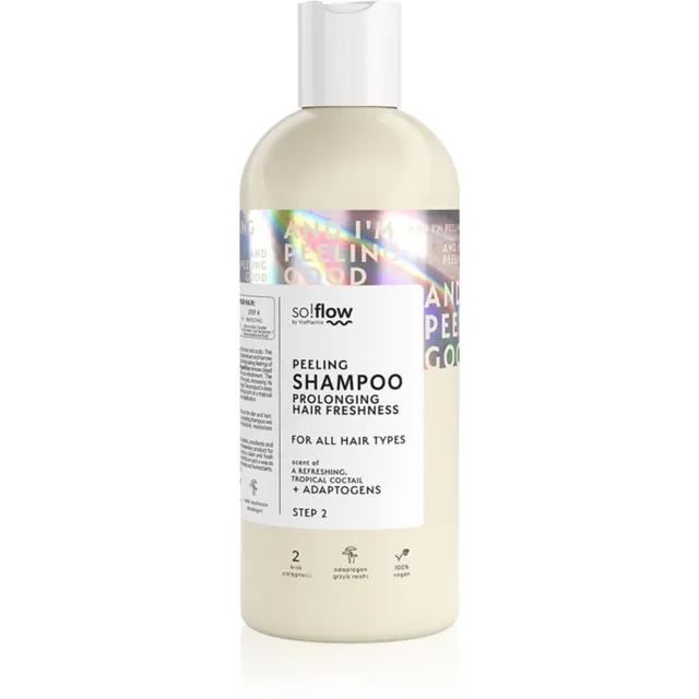 so!flow Peeling Shampoo Prolonging Hair Freshness Kooriv šampoon rasusele peanahale 400 ml