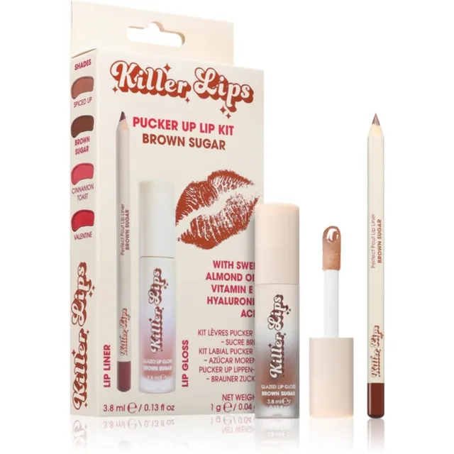 Killer Lips Pucker Up Lip Kit komplekt huultele naistele Brown Sugar