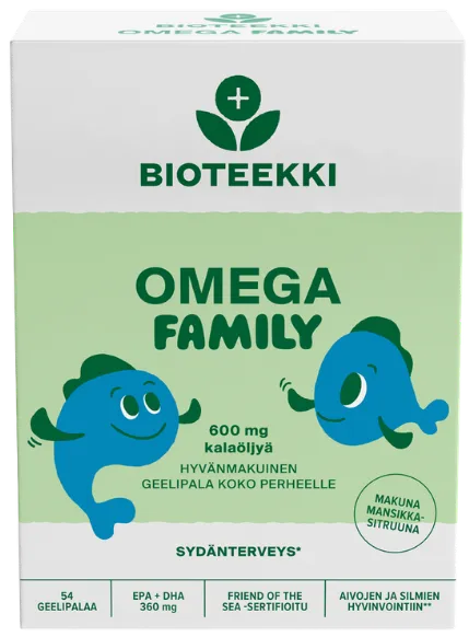 Kalaõli OMEGA FAMILY 600 mg. Toidulisand.