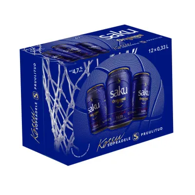 Õlu Saku Originaal 4,7%vol 12x0,33l prk