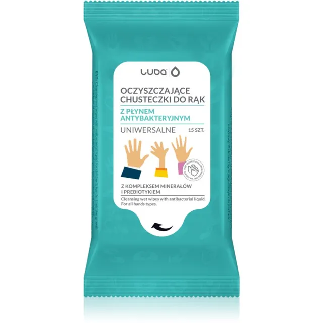 Luba Antibacterial Wet Wipes Niisked puhastusrätikud kätele 15 tk
