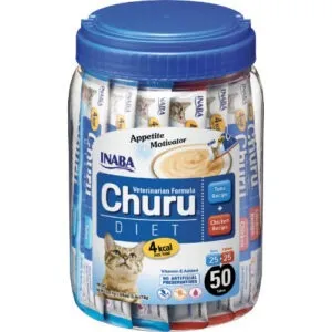 Inaba Churu Diet Kana ja Tuunikalaga isu motiveeriv lahja kreem maiustus taastuvatele kassidele 50x14g
