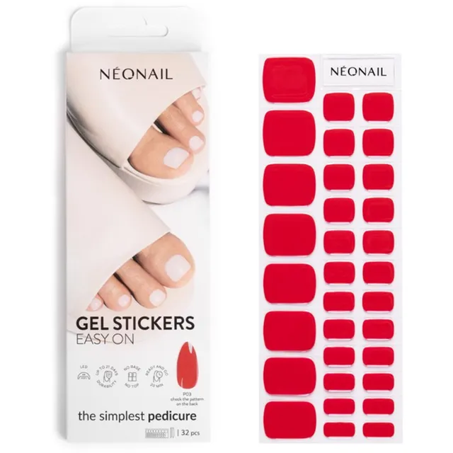 NEONAIL Easy On Gel Stickers Küünte kleebised UV/LED-lambi kasutamisega varjund P03 32 tk