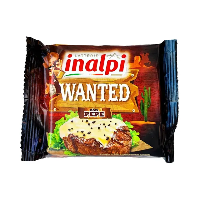 Sulatatud juustu viilud musta pipraga, INALPI, 150 g