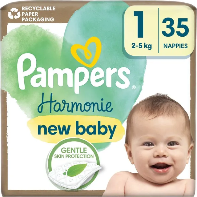 Pampers Harmonie Size 1 ühekordsed mähkmed 2-5 kg 35 tk