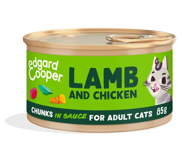 Edgard Cooper kassikonserv, lammas/kana, 85 g