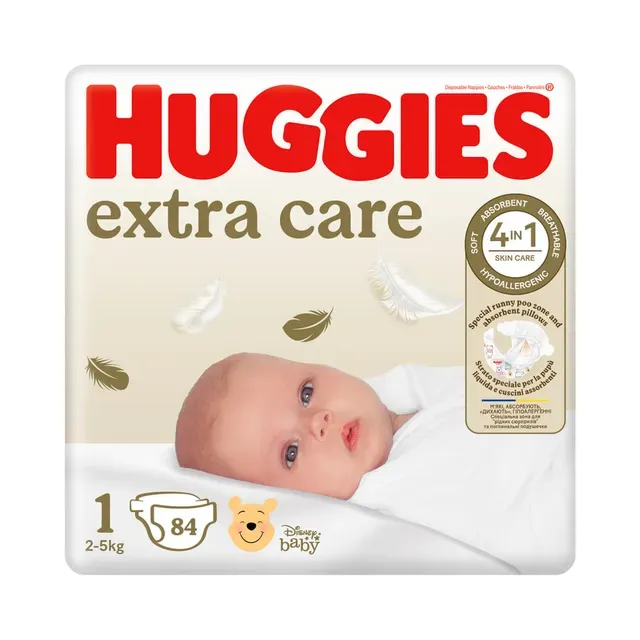 Mähkmed Extra Care 1 2-5kg, Huggies, 84tk