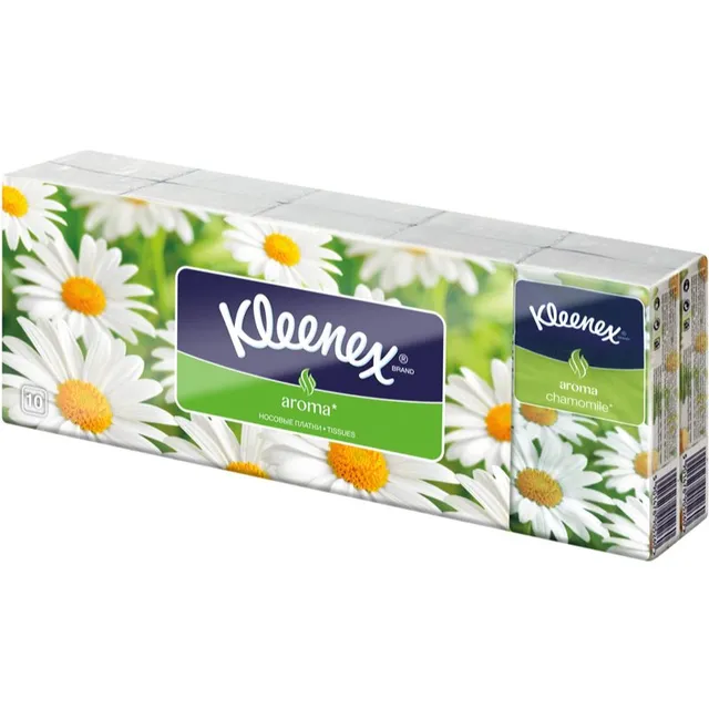 Kleenex Aroma pabersalvrätikud Camomile 10x10 tk