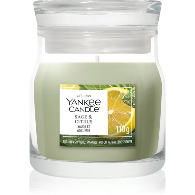 Yankee Candle Sage & Citrus lõhnaküünal Signature 110 g