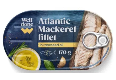 Makrellifilee õlis WELL DONE,170g