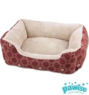 Pesa koerale, punane, erinevad suurused Square Bed (Pawise)