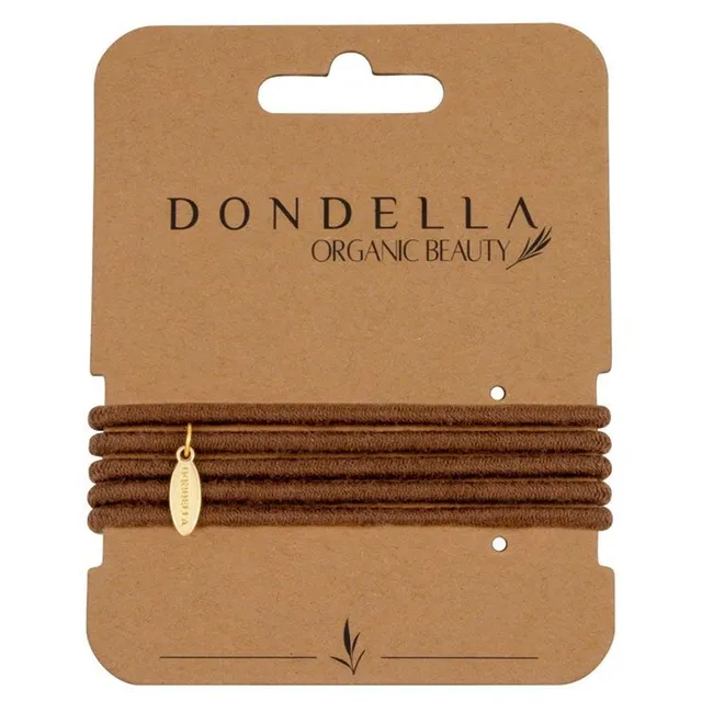 DONDELLA Organic Cotton Brown Hair Ties x5