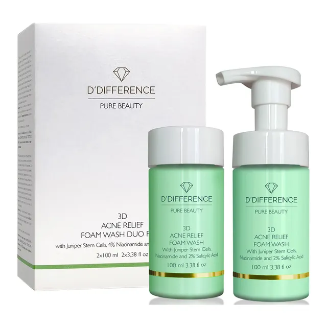 D´DIFFERENCE 3D Acne Relief Foam Wash Duo komplekt