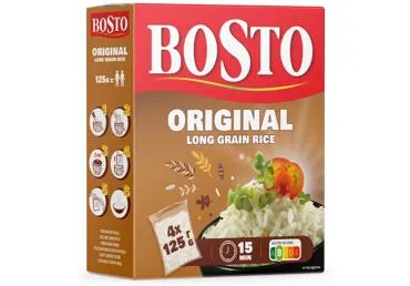 Pikateraline riis 4 x 125 g, BOSTO, 500 g
