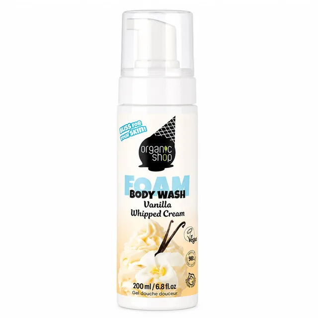 ORGANIC SHOP Vanilla Whipped Cream Body Wash Foam 200ml