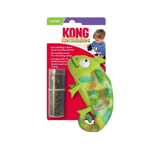KONG täidetav kassi mänguasi, kameeleon