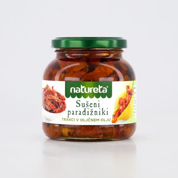 Päikesekuivatatud kobartomatiribad ekstra väärisoliivõlis 150g Sloveenia