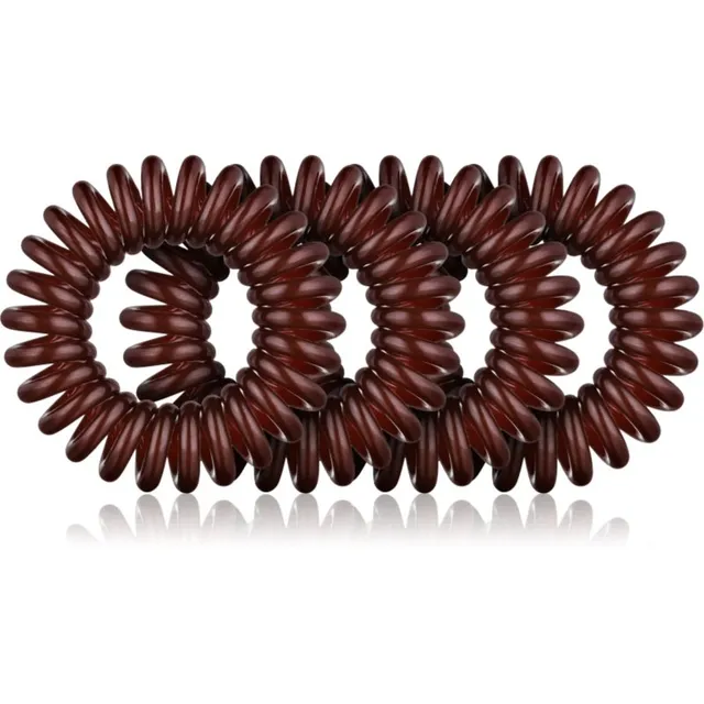 BrushArt Hair Rings Juuksekummid Brown 4 tk