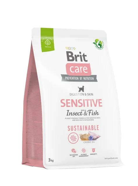Brit Care Sensitive koera kuivtoit, putukavalk/kala, 3 kg