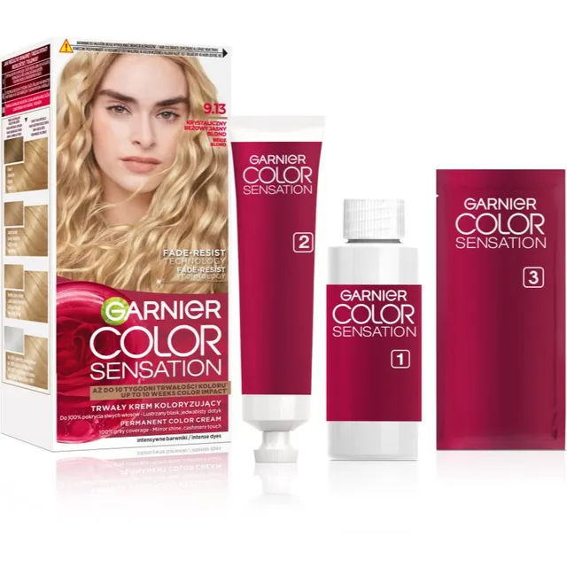 Garnier Color Sensation Juuksevärv varjund 9.13 Krystaliczny Beżowy Jasny Blond 1 tk
