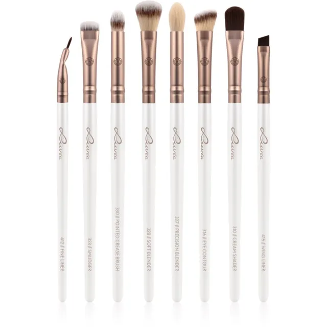 Luvia Cosmetics Prime Vegan All Eye Want Pintslikomplekt silmade piirkonnale Pearl White / Metallic Coffee Brown