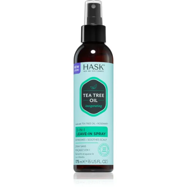HASK Tea Tree Oil & Rosemary Juustesse jäetav pihusti kuivale ja sügelevale peanahale 175 ml