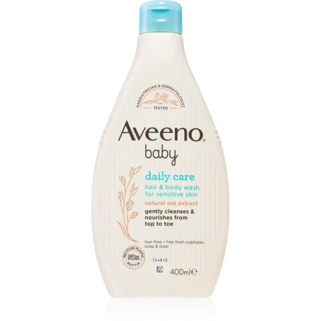 Aveeno Baby Hair&Body Wash Lastešampoon juustele ja kehale 400 ml
