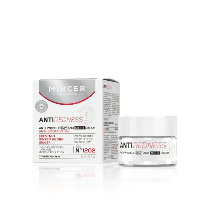 MINCER PHARMA REDNESS PÄEVA- JA ÖÖKREEM PUNETUSVASTANE 50ML