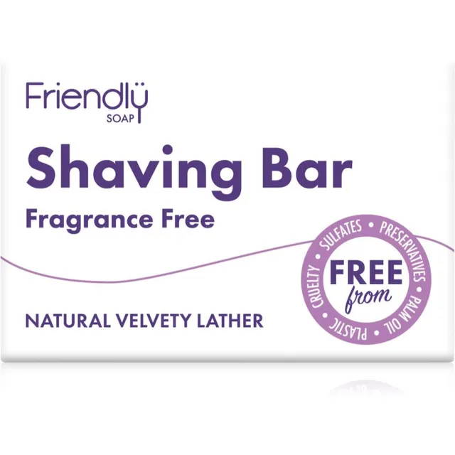 Friendly Soap Shaving Bar Fragrance Free Looduslik seep raseerimiseks lõhnatu 95 g