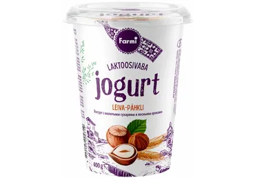 Jogurt leiva-pähkli laktoosivaba, FARMI, 400 g