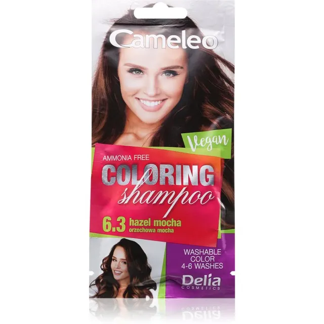 Delia Cosmetics Cameleo Coloring Shampoo Toniseeriv šampoon juustele varjund 6.3 Hazel Mocha 40 ml