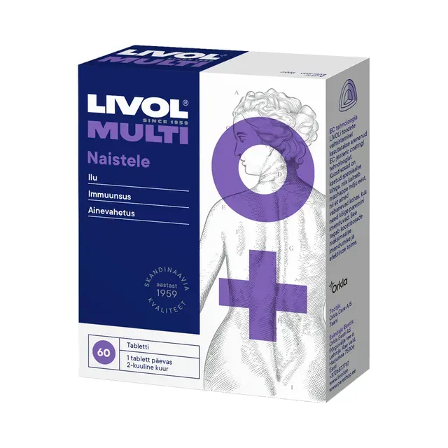 Multivitamiinid Total naistele tbl N60, LIVOL MULTI, 73,2 g