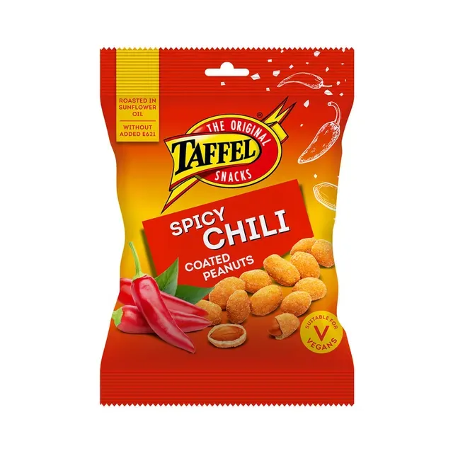 Tšillimaitselised röstitud maapähklid, TAFFEL, 140g
