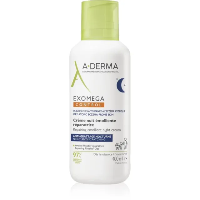 A-Derma Exomega Control Repairing Emollient Night Cream Taastav öökreem sügeluse vastu 400 ml