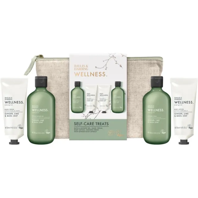 Baylis & Harding Wellness. Energise Kinkekomplekt kehale Ginger, Lime & Basil Leaf