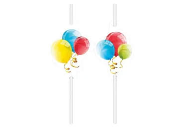 Joogikõrred paberist Balloons, 4tk