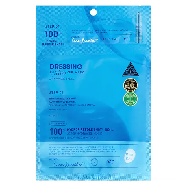 VT COSMETICS Hydrop Cica Reedle Shot 100hL 2step Sheet Mask 34.5g