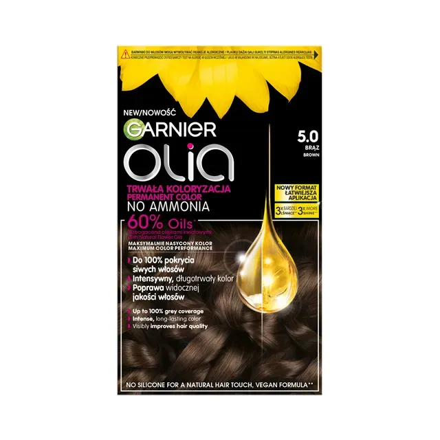 Püsivärv Olia 5.0 pruun, GARNIER, 1tk