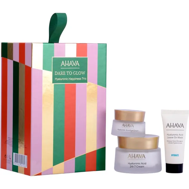 AHAVA Dare to Glow Hyaluronic Happiness Trio Kinkekomplekt intensiivseks niisutamiseks