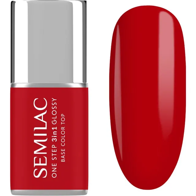 Semilac One Step 3in1 Glossy Geelküünelakk varjund 530 Scarlet 7 ml
