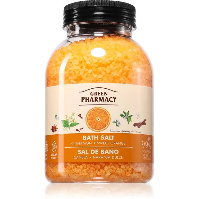 Green Pharmacy Cinnamon & Sweet orange Bath Salt Lõõgastav vannisool 1000 g