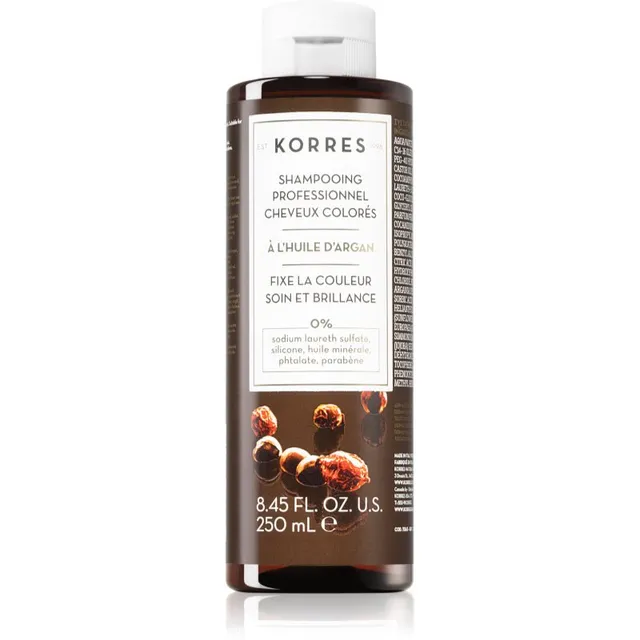Korres Argan Oil Puhastav šampoon värvitud juustele 250 ml