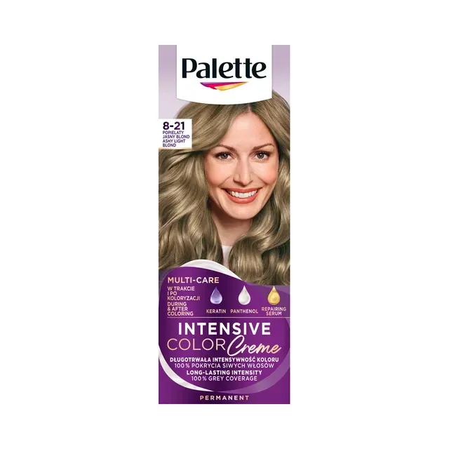 Püsivärv Intensive Color 8-21 Tuhkjas heleblond, PALETTE, 1 tk