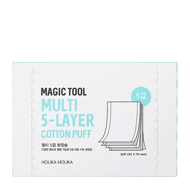 HOLIKA HOLIKA Magic Tool Multi 5-Layer Cotton Puff 80pcs