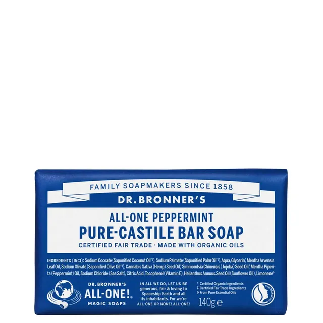 DR. BRONNERS Peppermint Pure Castile Soap Bar 140g