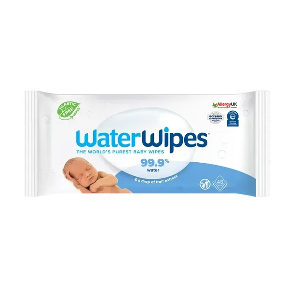 Beebisalvrätikud WATERWIPES, 48 salvrätikut pakis