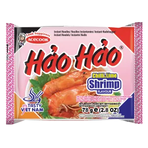 Krevetimaitselised kiirnuudlid tšilli ja laimiga (pakis), HAO HAO, 78g