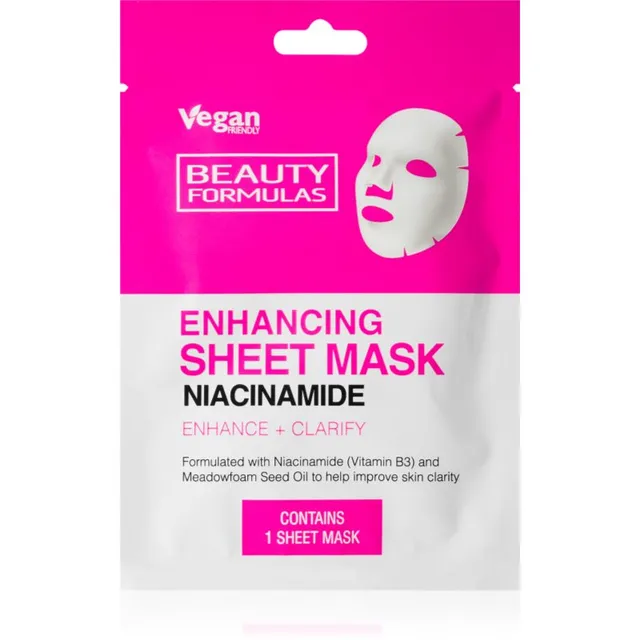 Beauty Formulas Niacinamide Toitevnäo lehtmask 1 tk