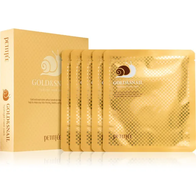 Petitfée Gold & Snail Intensiivne hüdrogeelmask teoekstraktiga 5x30 g
