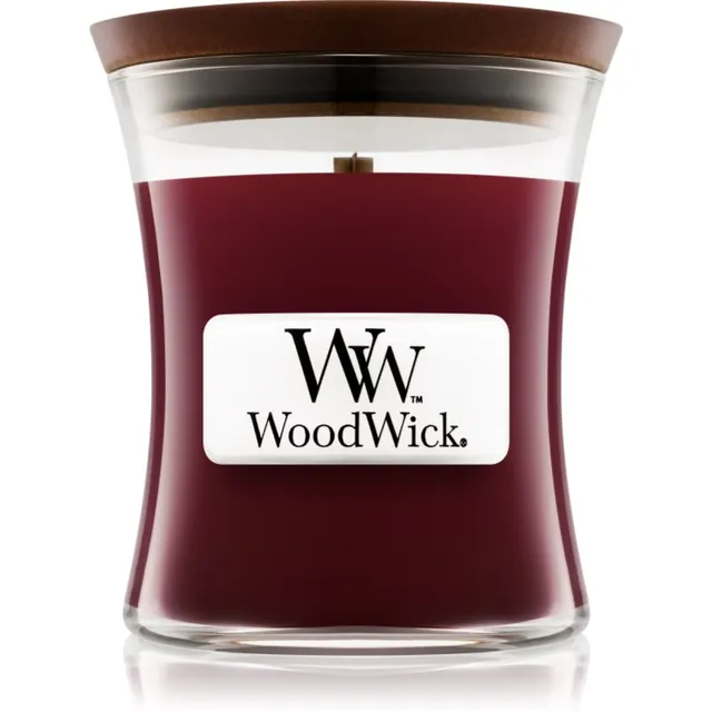 Woodwick Black Cherry lõhnaküünal puidust taht 85 g